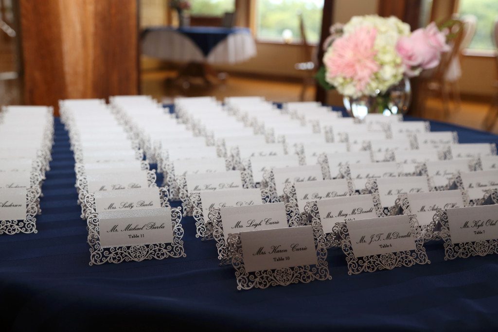 Summer wedding table placement cards