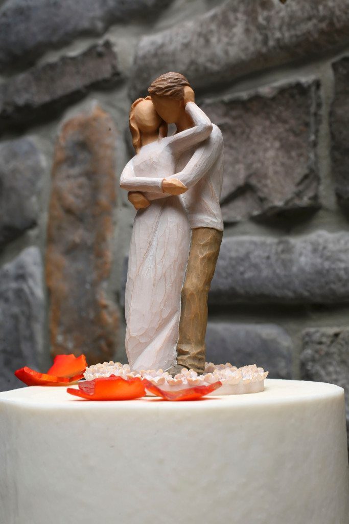 Wedding Cake Topper at Kerry & Jacob's Fall Outdoor Wedding