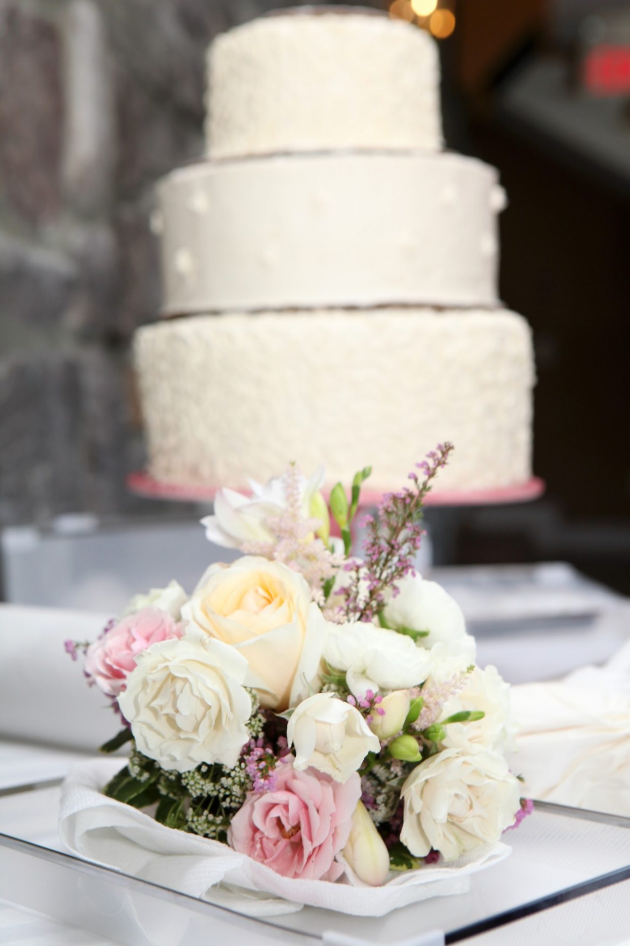 Wedding Reception wedding cake side view