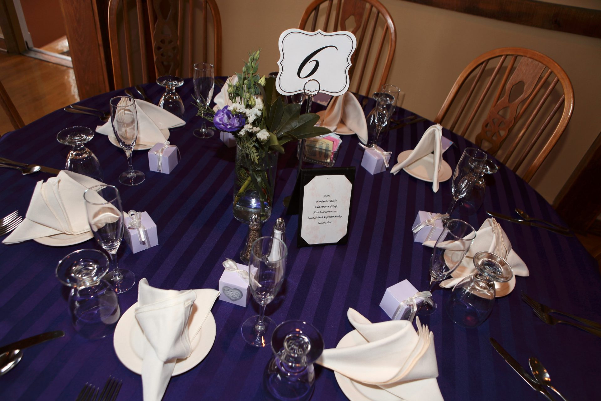 March Wedding table decoration