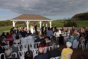 side view of Jeremy and Kristin's may outdoor wedding in Frederick Maryland