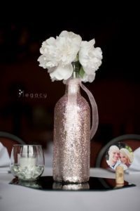 glitter wine bottle