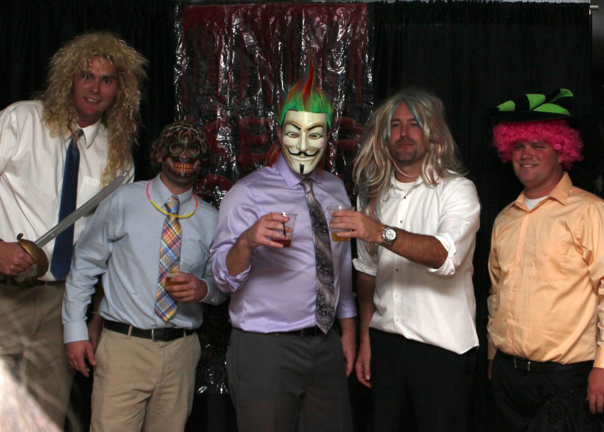 Guest photo booths are fun, especially at halloween weddings