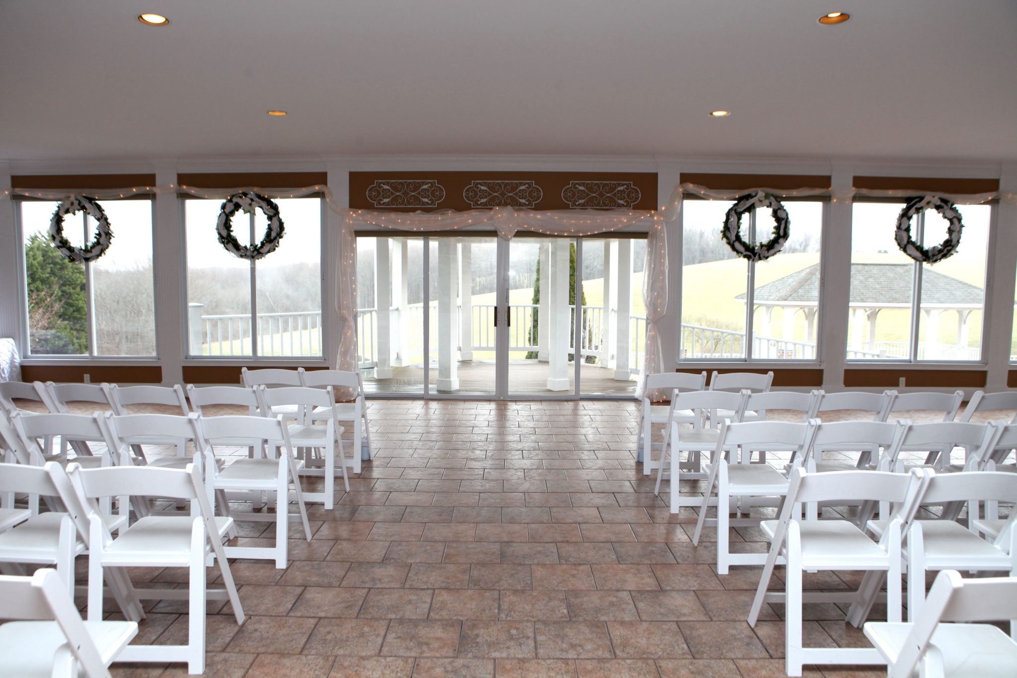 Indoor wedding ceremony site in Frederick, Maryland at Morningside Inn