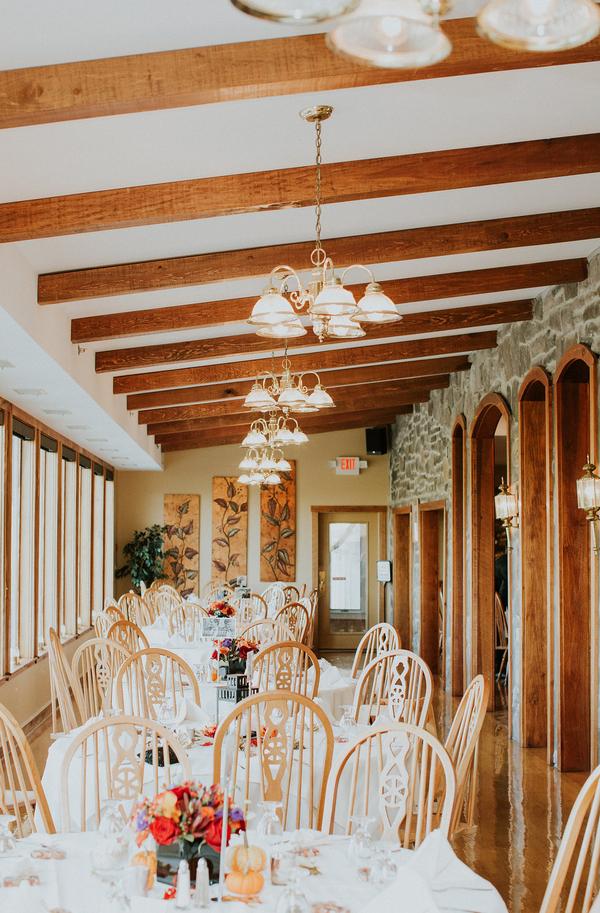 Dining room for wedding reception site in Frederick Maryland