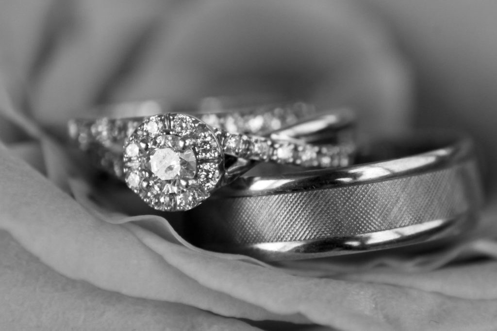 Close up of wedding rings