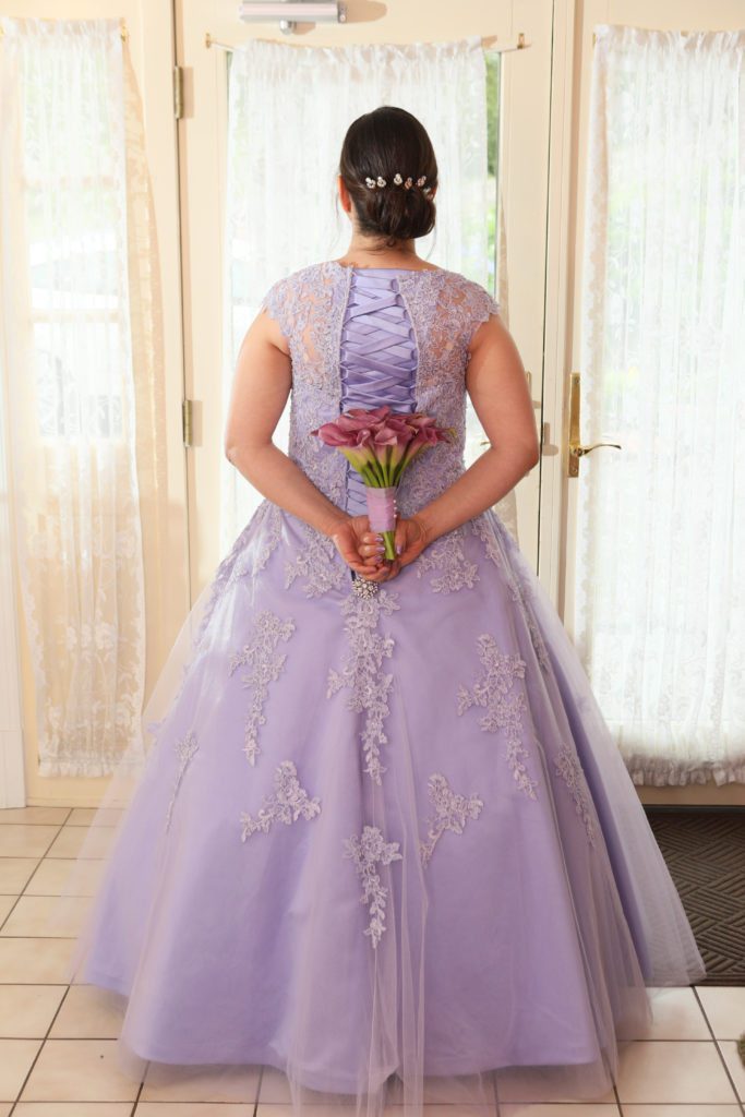 Lavender wedding dress