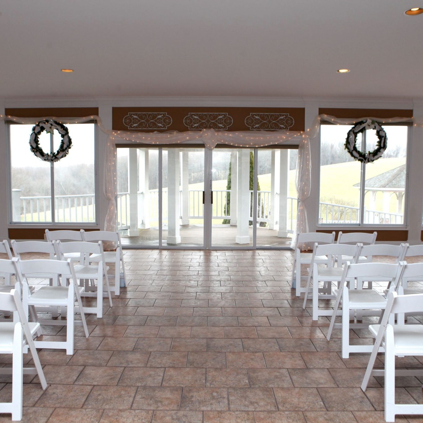 Indoor wedding ceremony at Morningside Inn wedding venue in Maryland