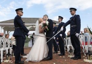 Military wedding in Frederick Maryland
